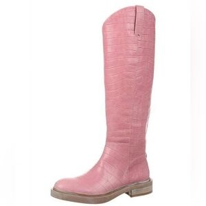 Sam Edelman Fable Pink Leather Knee Boots